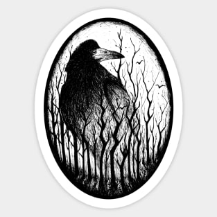 Raven of the dark forest Sticker